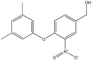 [4-(3,5-dimethylphenoxy)-3-nitrophenyl]methanol Struktur