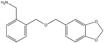 {2-[(2H-1,3-benzodioxol-5-ylmethoxy)methyl]phenyl}methanamine Struktur