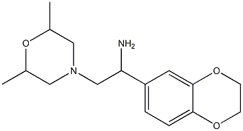 1-(2,3-dihydro-1,4-benzodioxin-6-yl)-2-(2,6-dimethylmorpholin-4-yl)ethanamine Struktur