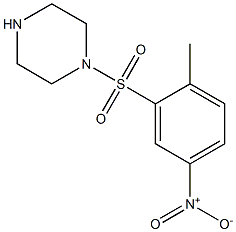 1-[(2-methyl-5-nitrobenzene)sulfonyl]piperazine Struktur