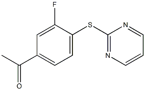 1-[3-fluoro-4-(pyrimidin-2-ylsulfanyl)phenyl]ethan-1-one Structure
