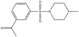 1-{3-[(4-methylpiperidine-1-)sulfonyl]phenyl}ethan-1-one Struktur