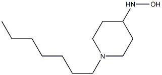 1-heptylpiperidine-4-hydroxylamine Struktur