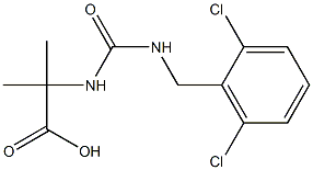 2-({[(2,6-dichlorophenyl)methyl]carbamoyl}amino)-2-methylpropanoic acid Struktur