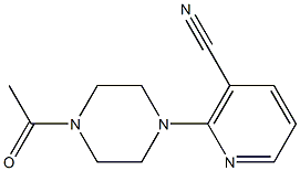 2-(4-acetylpiperazin-1-yl)nicotinonitrile Struktur