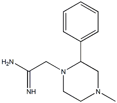 2-(4-methyl-2-phenylpiperazin-1-yl)ethanimidamide Struktur