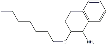 2-(heptyloxy)-1,2,3,4-tetrahydronaphthalen-1-amine Struktur