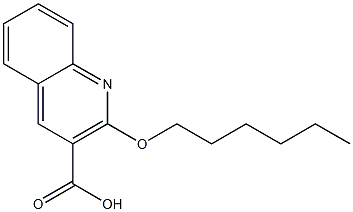 2-(hexyloxy)quinoline-3-carboxylic acid Struktur