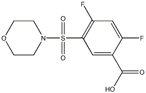 2,4-difluoro-5-(morpholin-4-ylsulfonyl)benzoic acid Structure