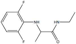 2-[(2,6-difluorophenyl)amino]-N-ethylpropanamide Struktur