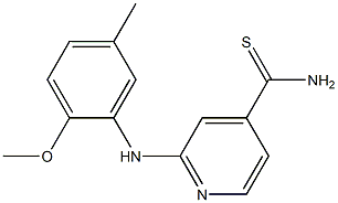2-[(2-methoxy-5-methylphenyl)amino]pyridine-4-carbothioamide Struktur
