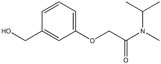 2-[3-(hydroxymethyl)phenoxy]-N-methyl-N-(propan-2-yl)acetamide Struktur