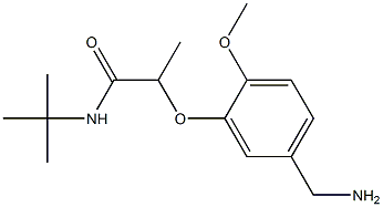 2-[5-(aminomethyl)-2-methoxyphenoxy]-N-tert-butylpropanamide Struktur