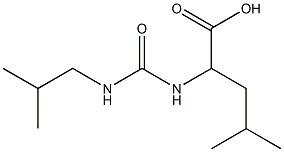 2-{[(isobutylamino)carbonyl]amino}-4-methylpentanoic acid Struktur