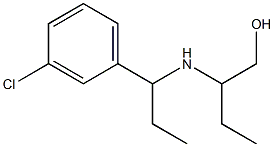 2-{[1-(3-chlorophenyl)propyl]amino}butan-1-ol Struktur