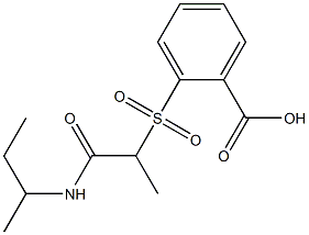 2-{[1-(butan-2-ylcarbamoyl)ethane]sulfonyl}benzoic acid Struktur