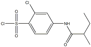 2-chloro-4-(2-methylbutanamido)benzene-1-sulfonyl chloride Struktur