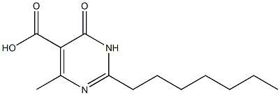 2-heptyl-4-methyl-6-oxo-1,6-dihydropyrimidine-5-carboxylic acid Struktur