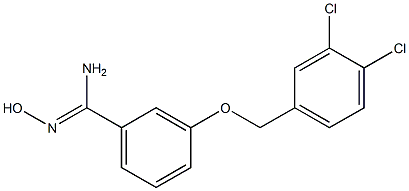 3-[(3,4-dichlorophenyl)methoxy]-N'-hydroxybenzene-1-carboximidamide Struktur