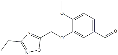3-[(3-ethyl-1,2,4-oxadiazol-5-yl)methoxy]-4-methoxybenzaldehyde Struktur