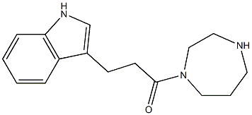 3-[3-(1,4-diazepan-1-yl)-3-oxopropyl]-1H-indole Struktur