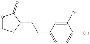 3-{[(3,4-dihydroxyphenyl)methyl]amino}oxolan-2-one Struktur