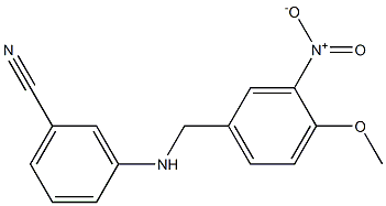 3-{[(4-methoxy-3-nitrophenyl)methyl]amino}benzonitrile Struktur