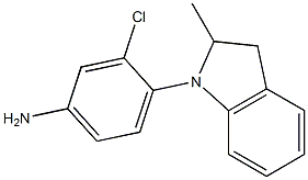 3-chloro-4-(2-methyl-2,3-dihydro-1H-indol-1-yl)aniline Struktur