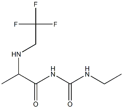 3-ethyl-1-{2-[(2,2,2-trifluoroethyl)amino]propanoyl}urea Struktur