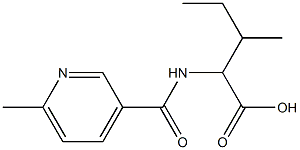 3-methyl-2-{[(6-methylpyridin-3-yl)carbonyl]amino}pentanoic acid Structure