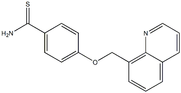 4-(quinolin-8-ylmethoxy)benzene-1-carbothioamide Struktur