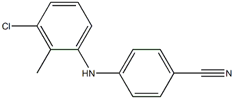 4-[(3-chloro-2-methylphenyl)amino]benzonitrile Struktur