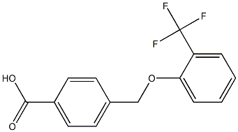 4-[2-(trifluoromethyl)phenoxymethyl]benzoic acid Struktur