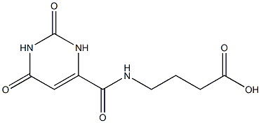 4-{[(2,6-dioxo-1,2,3,6-tetrahydropyrimidin-4-yl)carbonyl]amino}butanoic acid Struktur