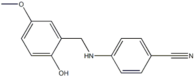 4-{[(2-hydroxy-5-methoxyphenyl)methyl]amino}benzonitrile Struktur
