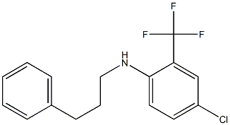 4-chloro-N-(3-phenylpropyl)-2-(trifluoromethyl)aniline Struktur