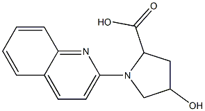 4-hydroxy-1-quinolin-2-ylpyrrolidine-2-carboxylic acid Struktur