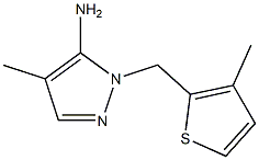 4-methyl-1-[(3-methylthiophen-2-yl)methyl]-1H-pyrazol-5-amine Struktur