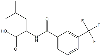 4-methyl-2-{[3-(trifluoromethyl)phenyl]formamido}pentanoic acid Structure