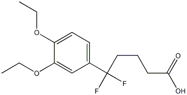 5-(3,4-diethoxyphenyl)-5,5-difluoropentanoic acid Struktur
