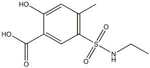 5-(ethylsulfamoyl)-2-hydroxy-4-methylbenzoic acid Struktur