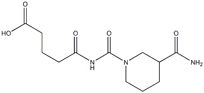 5-[(3-carbamoylpiperidin-1-yl)carbonylamino]-5-oxopentanoic acid Struktur