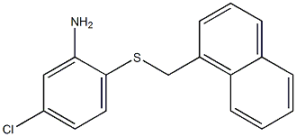 5-chloro-2-[(naphthalen-1-ylmethyl)sulfanyl]aniline Struktur