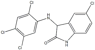5-chloro-3-[(2,4,5-trichlorophenyl)amino]-2,3-dihydro-1H-indol-2-one Struktur