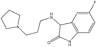 5-fluoro-3-{[3-(pyrrolidin-1-yl)propyl]amino}-2,3-dihydro-1H-indol-2-one Struktur