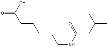 6-[(3-methylbutanoyl)amino]hexanoic acid Struktur