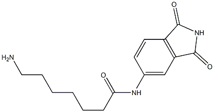 7-amino-N-(1,3-dioxo-2,3-dihydro-1H-isoindol-5-yl)heptanamide Struktur