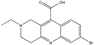 7-bromo-2-ethyl-1H,2H,3H,4H-benzo[b]1,6-naphthyridine-10-carboxylic acid Struktur
