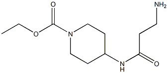 ethyl 4-[(3-aminopropanoyl)amino]piperidine-1-carboxylate Struktur