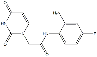 N-(2-amino-4-fluorophenyl)-2-(2,4-dioxo-1,2,3,4-tetrahydropyrimidin-1-yl)acetamide Struktur